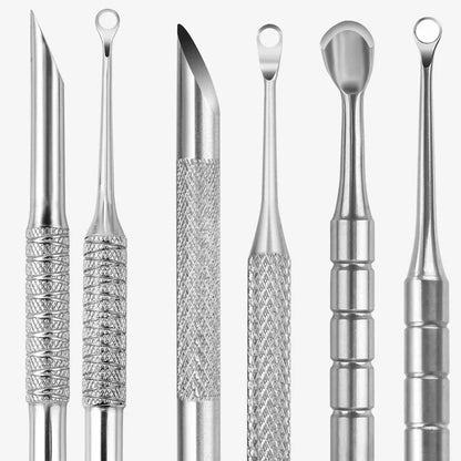 Nail Double-ended Use Stainless Steel Circle Beveled Head Cuticle Pusher Remover Professional Manicure Sticks File Nail Art Tool