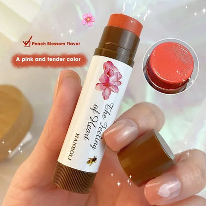 4 Colors Colored Lip Balm Cute Fruit Moisturizing Lip Tint Long Lasting Peach Red Lipstick Waterproof Women Lips Makeup Cosmetic