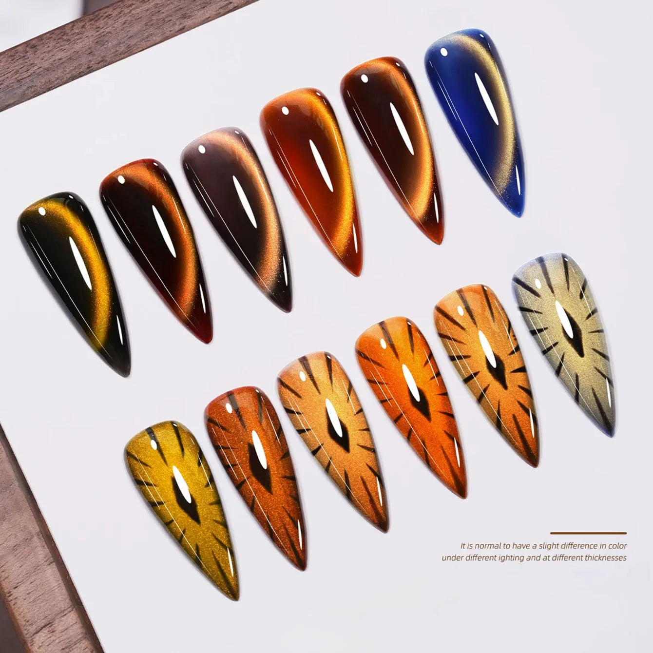 10ML 1-10PCS 2025 New Sunset Cat's Eye Nail Polish Series Amber Glass Beads Magnet Gel Nail Polish Nail Art Gold Brown Nails