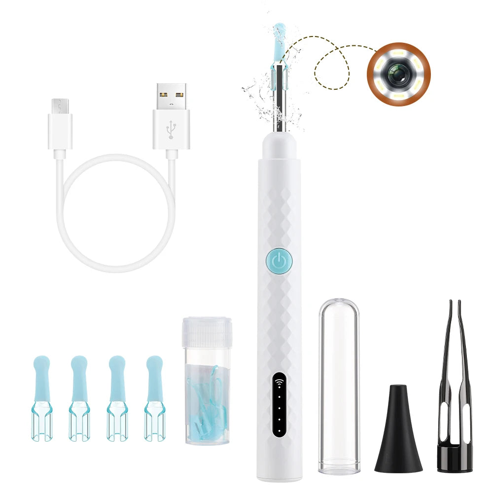 2 in 1 Smart Visual Ear Wax Cleaner With Camera 1080P HD Endoscope Multi-Functional 3.5mm Mini Visual Earpick Ear Cleaning Tool