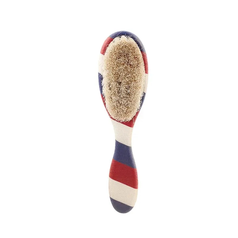 New Style Barber Neck Duster Brush Double-Sided Striped Salon Styling Tools For Hair Removal Facial Beard Clean Shaving Brushes