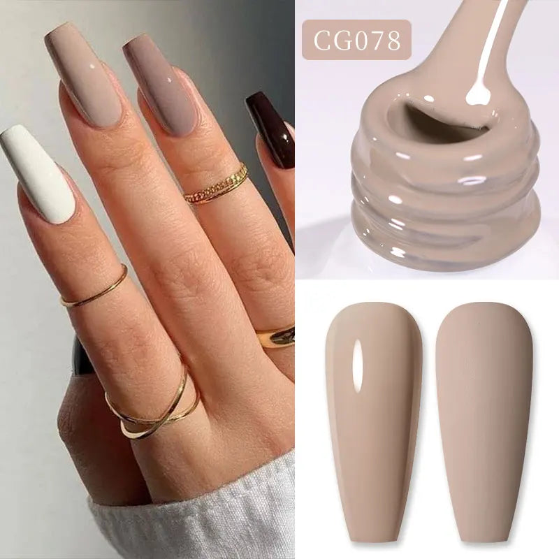 BORN PRETTY 10ml Nude Pink Gel Nail Polish Varnis Semi Permanent Nail Gel Varnish Soak Off UV Gel for Valentine's Day Gift Nails