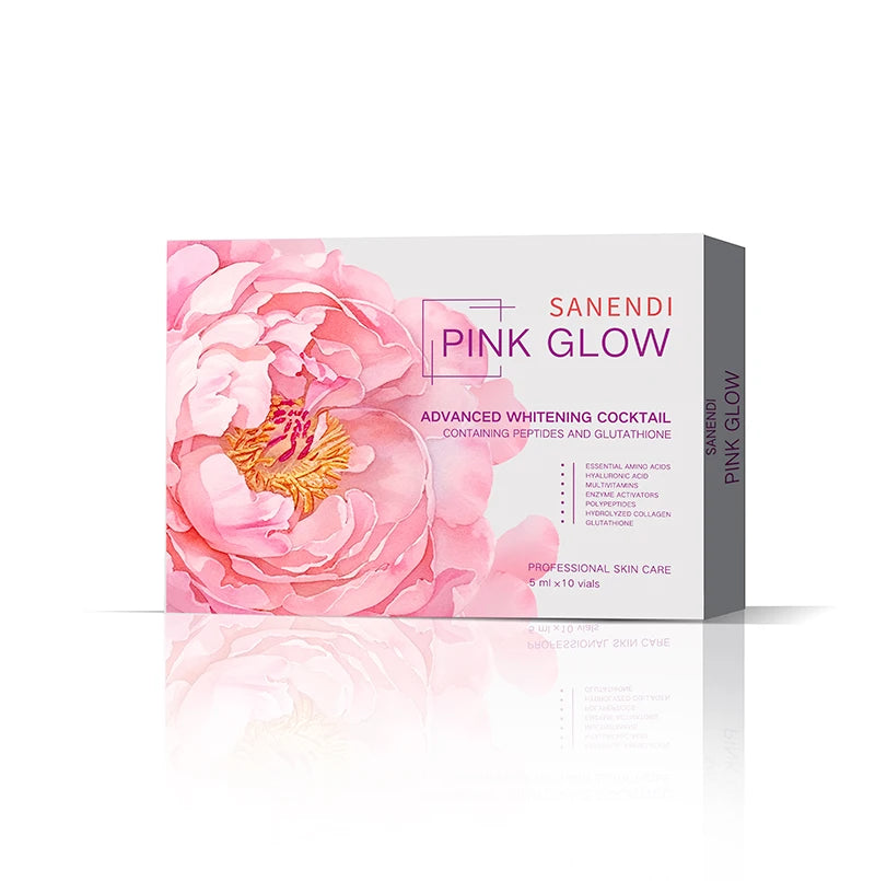 5ml Advanced Pink Glow Hyaluronic Acid Whitening Ampoule Liquid Face Cosmetology OEM Essence for Skin Care 10vials*5ML
