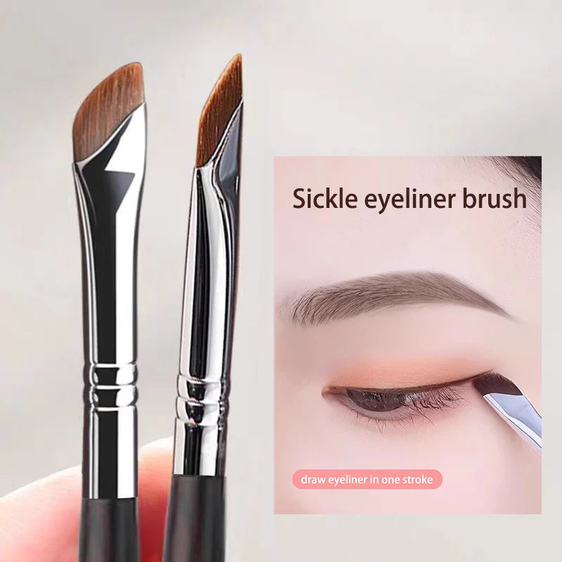 Sickle Eyeliner Brush Eyeshadow Blade Brush Detail Brush Diagonal Eyebrow Brushes Undereyelid To Sleeping Silkworm Makeup Tools