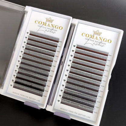 CoMango Narrow 4D W Shaped Russian Volume Eyelashes Extension Premade Fans Lashes Natural Faux Mink Lashes Makeup Products