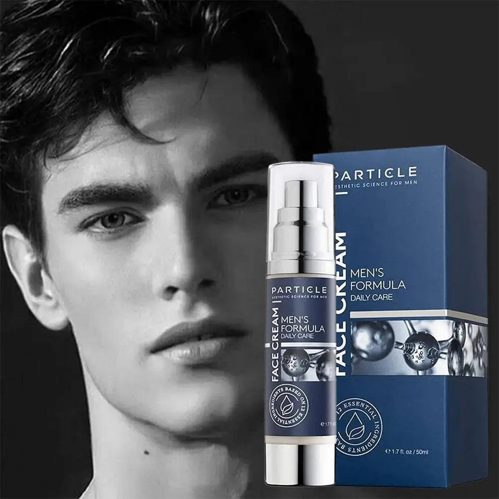 50ml 6-in-1 Men Facial Moisturizer Cream Hydrating Revitalizing Skin Care Particle Face Cream With Collagen Anti Aging & Wrinkle