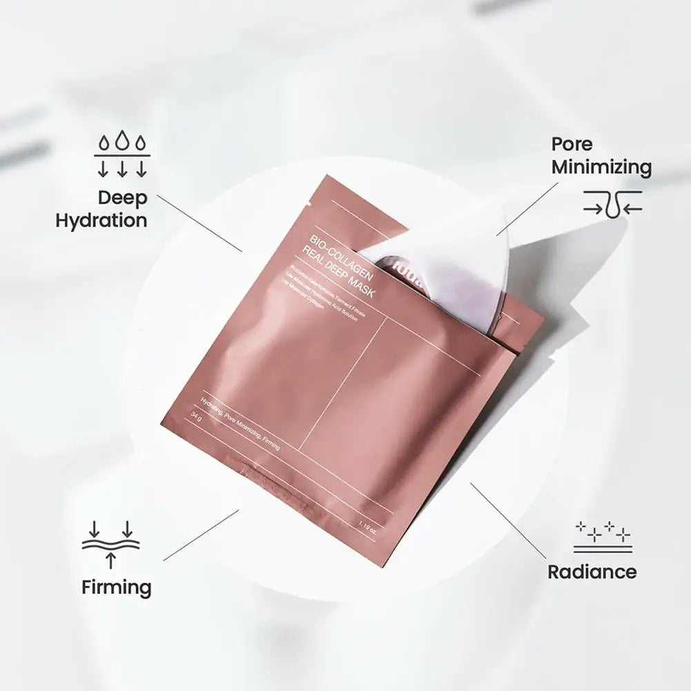 Bio Collagen Facial Mask Shrink Pores Deep Hydrating Overnight Mask Moisturizing Refreshing Brightening Face Korean Skin Care