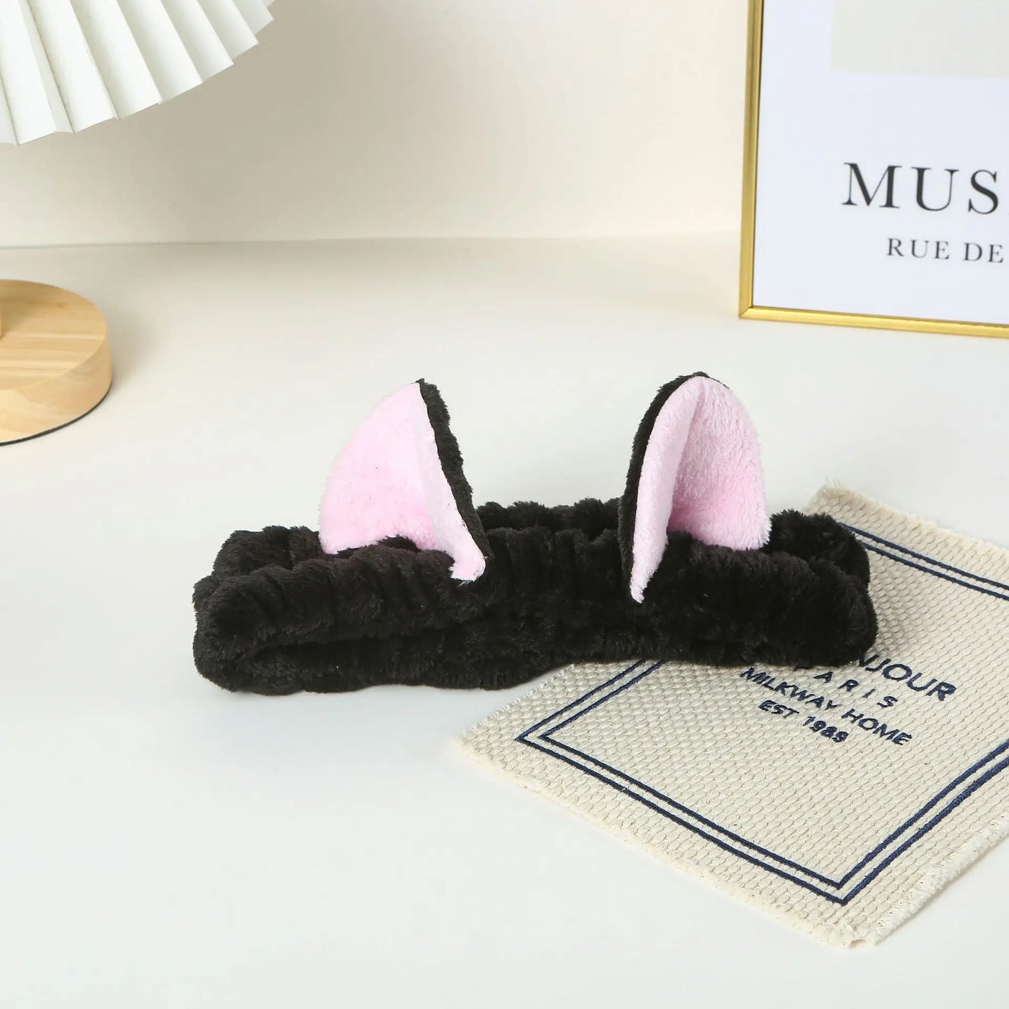 Hairband Cat Coral Plush Headband Cute Soft Hair Bow Headband Hairband Wash Hair accessories Elastic headband accessories