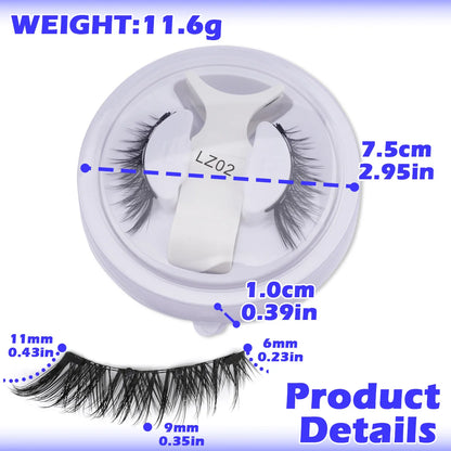 Hot Sale Magnetic Eyelashes 3D Natural False Eyelashes Handmade Faux Mink Lashes No Glue Needed Eyelashes with Magnetic Tweezers