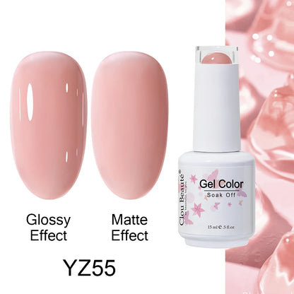 Clou Beaute 15ml Nail Gel Polish Warm Color Dark Red Brown Semi Permanent Nail Art Manicure Soak Off LED UV Varnishes Lacquer