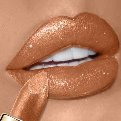 High Pigmented Shiny Lipstick,Stain Resistant,Long-Lasting,Glossy Waterproof Lipstick Shimmering Makeup Valentine'S Day Gift