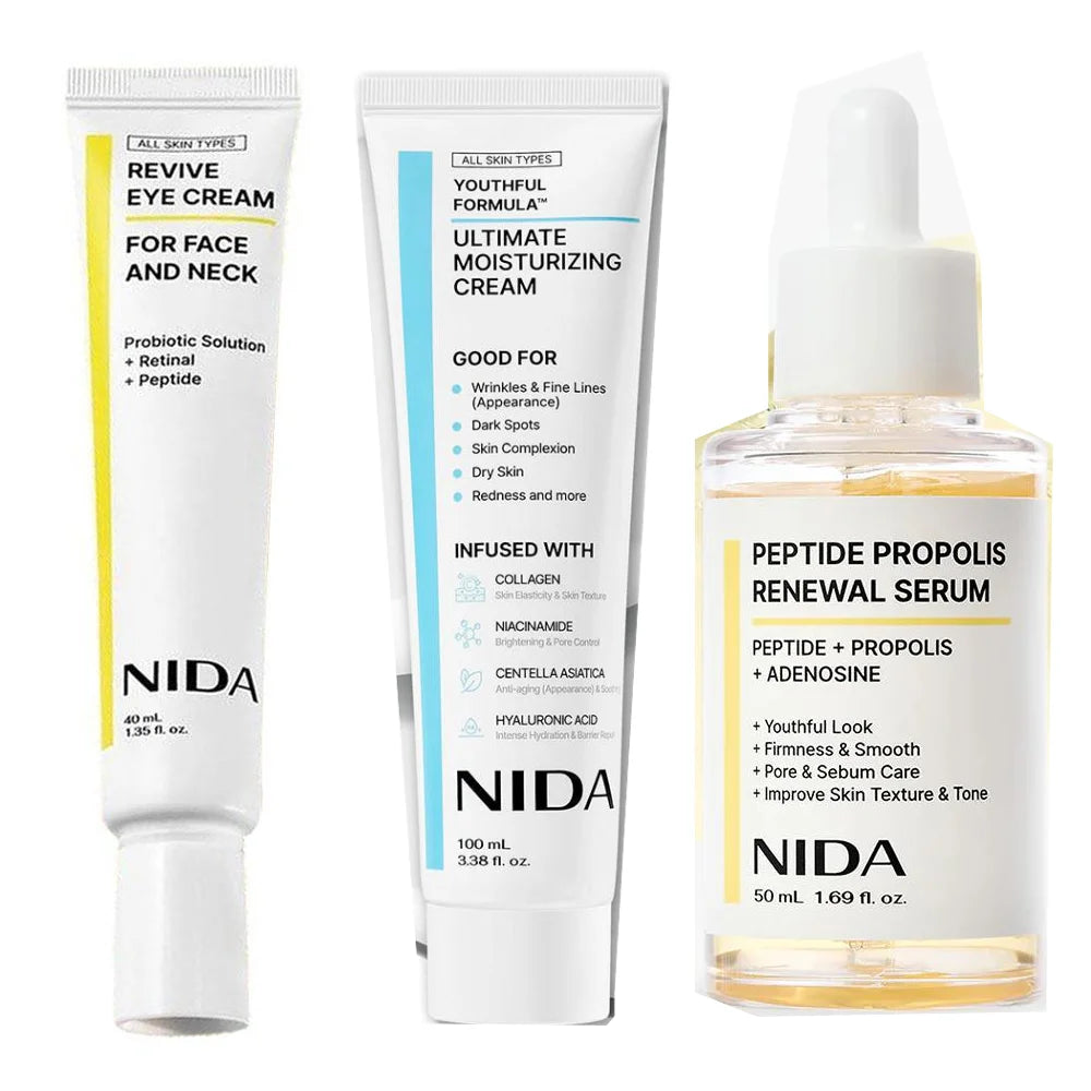 NIDA Peptide Propolis Revitalizing Serum Reduce Dryness Eye Cream Repair Damage Moisturizing Gentle Nourishing Skin Care Cream