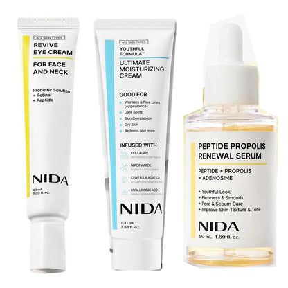 NIDA Peptide Propolis Revitalizing Serum Reduce Dryness Eye Cream Repair Damage Moisturizing Gentle Nourishing Skin Care Cream