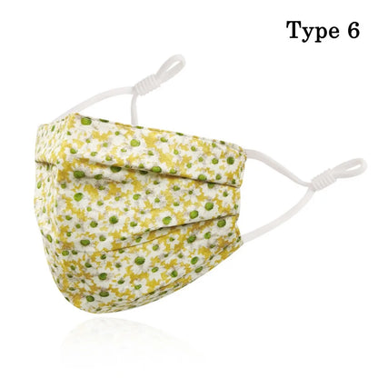 Breathable Cotton Printing Mask Fashion Washable Anti-UV Riding Face Mask Skin-Friendly Anti Dust Sunscreen Mask Outdoor Sports