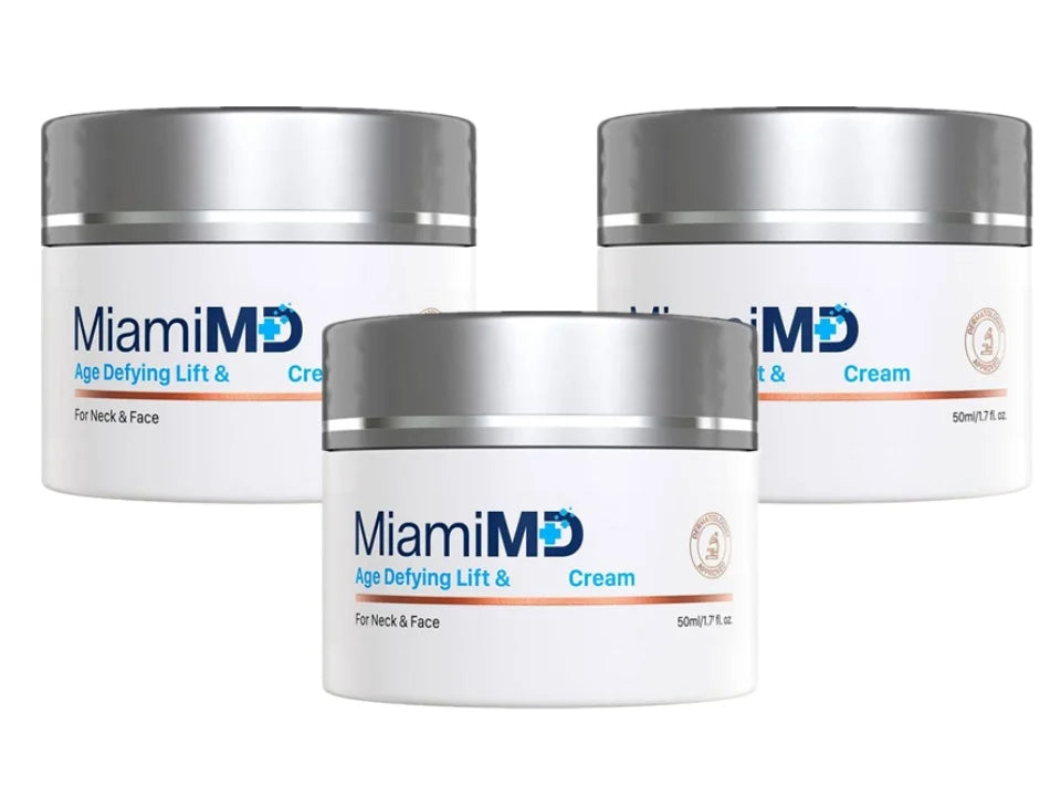 Miami MD Advanced Anti-Aging Cream Lifts and Firms the Skin Reduces Fine Lines Long-Lasting Moisturization for Neck Face