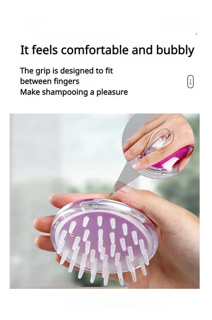 New crystal clear shampoo brush scalp massager hair growth shampoo brush silicone head massage brush home cleaning massage