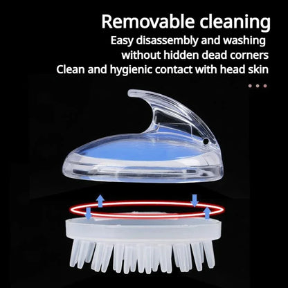 New crystal clear shampoo brush scalp massager hair growth shampoo brush silicone head massage brush home cleaning massage