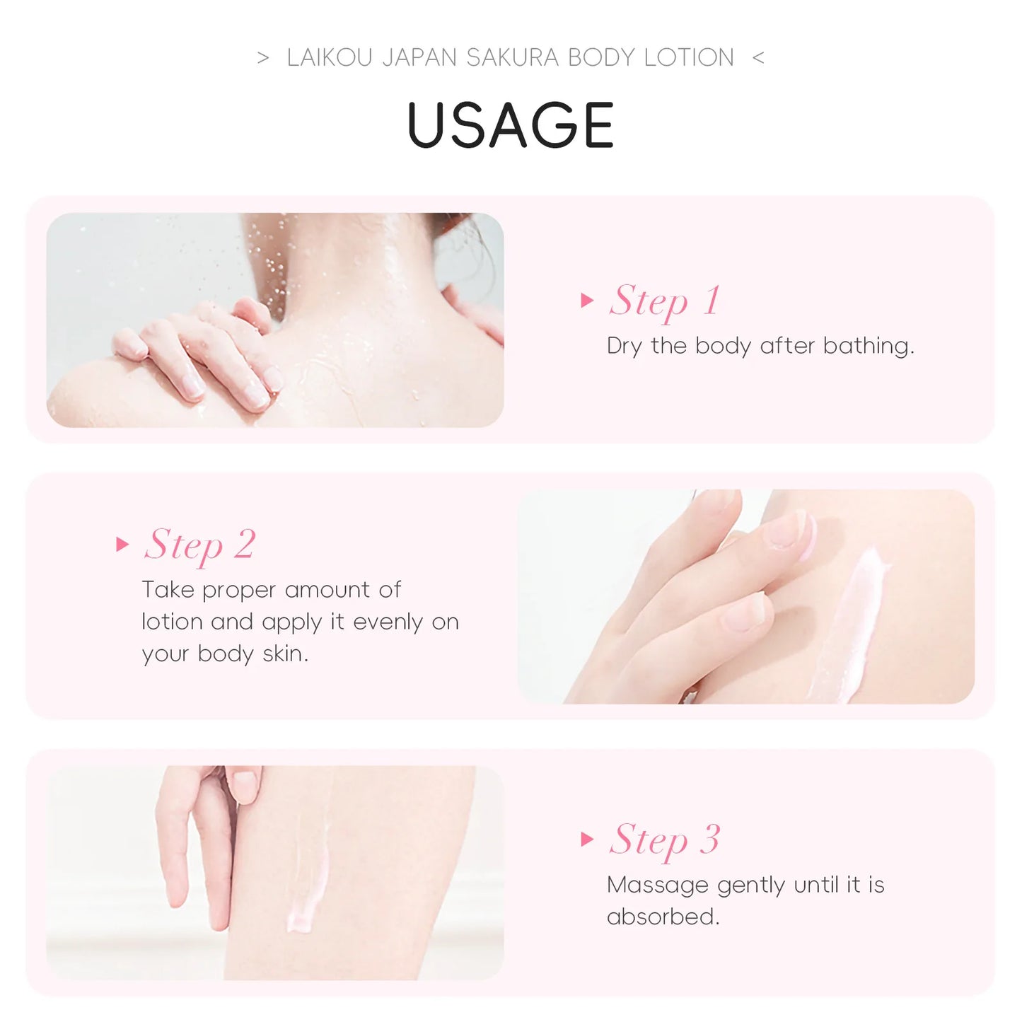 Laikou Cherry Blossom Body Lotion Moisturizing & Repairing  Winter Chapped Skin Care Moisturizing Without Greasiness 200g