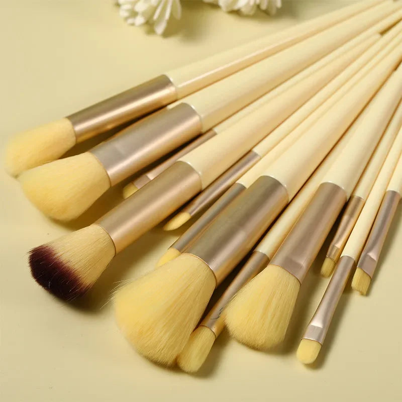 10/13PCS Makeup Brushes Set Eye Shadow Foundation Women Cosmetic Brush Eyeshadow Blush Beauty Soft Tools Bag Makeup Brush Set