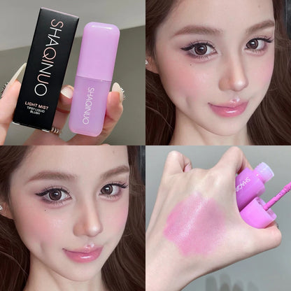 Monochrome Liquid Blusher Waterproof Moisturizing Highlight Beauty Purple Lip and Cheek Dual-use Matte Natural Rouge Face Makeup