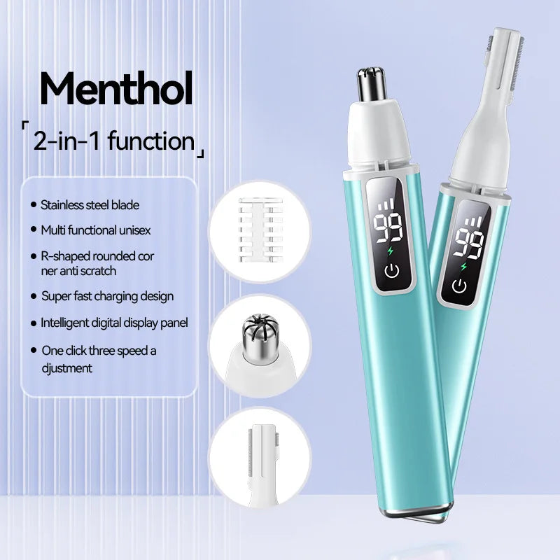 Electric Eyebrow Trimmer Type -c Charging Face Eyebrow Shaver Eye Brow Epilator Nose Hair Trimmer Security Painless Beauty