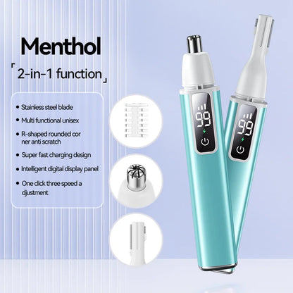 Electric Eyebrow Trimmer Type -c Charging Face Eyebrow Shaver Eye Brow Epilator Nose Hair Trimmer Security Painless Beauty