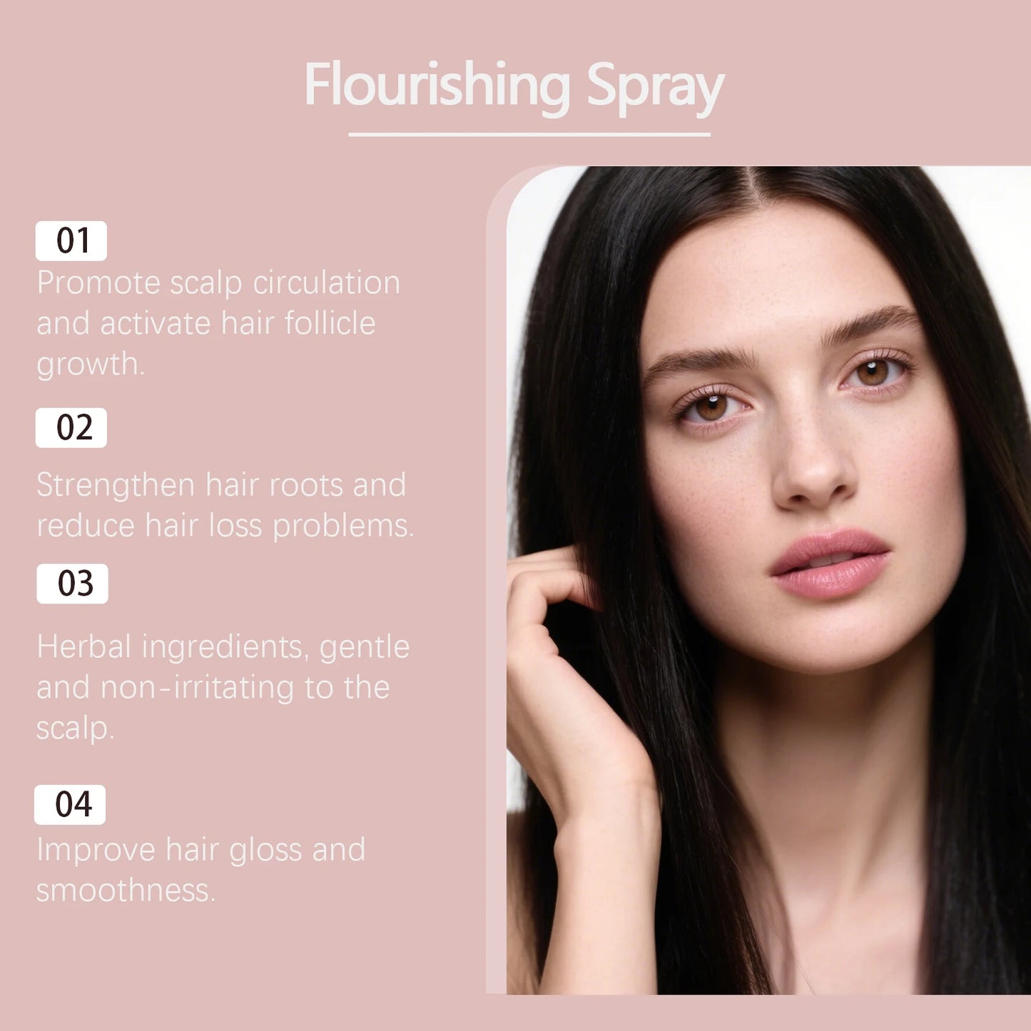 Biota Orientalis Leaf Hair Serum Spray Biotin Strengthen Hair Roots Reduces Dry Frizzy Breakage Hair Smoothing Care Scalp Serum