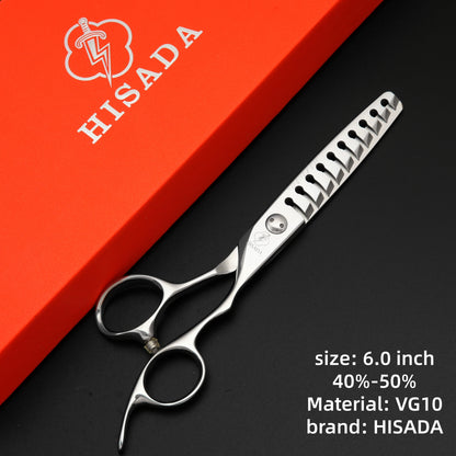 HISADA professional barber scissors Japanese handmade VG10 material scissors 6.0/6.5/7.0 inch hairdressing scissors