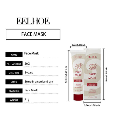 Snail Vitamin C Smear Mask Hydrating Firming Pore Refining Facial Care Fade Spots Blemishes Brightening Gentle Face Skincare