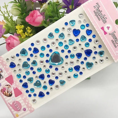 Rhinestone Acrylic Face Decoration Sticker Party Eyes Makeup Crystal Self-adhesive DIY Sticker Girls Face Diamond Tattoo Sticker