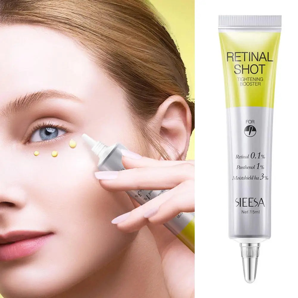 Retinal Shot 0.1% Face Booster Eye Cream Nano Retinal Tightening Serum for Wrinkles & Pores, Anti-Aging Skin Care 15ml