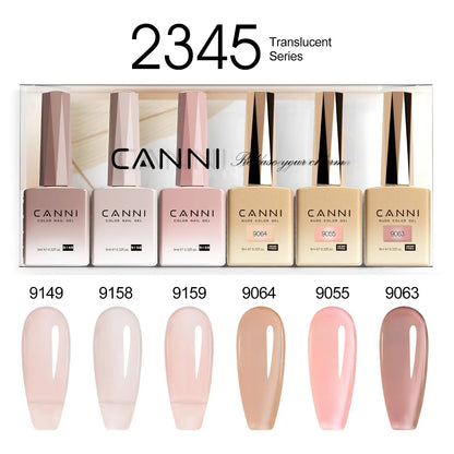 9ml CANNI TPO FREE HEMA FREE Ultra Consistency Nail Gel Polish Set Round Brush Semi Permanent Soak Off UV LED Gel Nail Kit