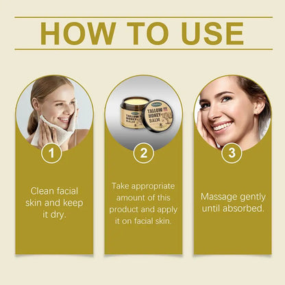 60g WoodSleep Tallow Honey Balm Moisturizing Cream  With Grass Fed Beef Tallow Nourishing gentle care for the skin