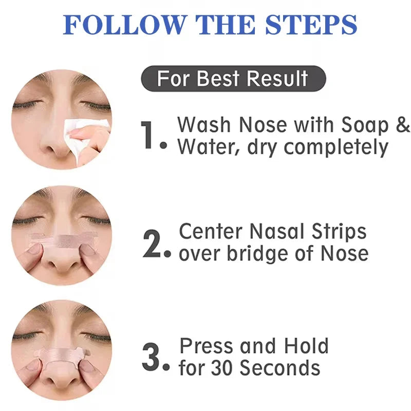 100/200/300pcs Breathing Good Sleeping Patches Breath Nasal Strips Right Way Stop Snoring Anti Snore Nose Strip Easier Better