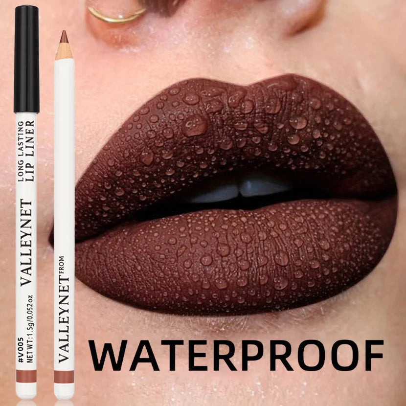 4pcs/set Lip Liner Set Lipstick, 2-in-1 Eyeliner and Lip Liner Waterproof Lip Liner Lipstick Set Women's Lip Combo Makeup