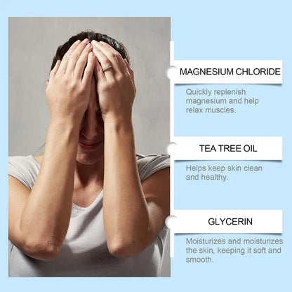 60ml 100% Pure Magnesium Oil Spray Non-GMO Relieve Muscle Body Pain Smoothes&Softens Skin For Better Sleep Quality