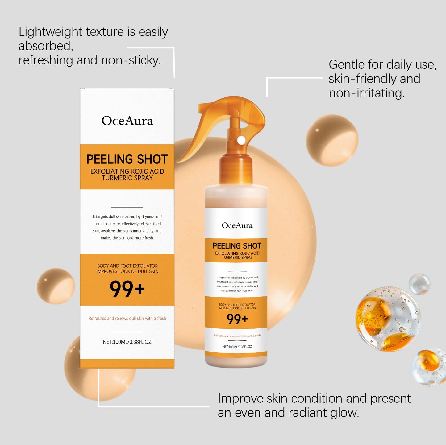Moisturizing Skin Brightening Serum Lighten Dark Skin Calluses Remover Anti Dryness Peeling Restore Smooth Soft Foot Care Spray