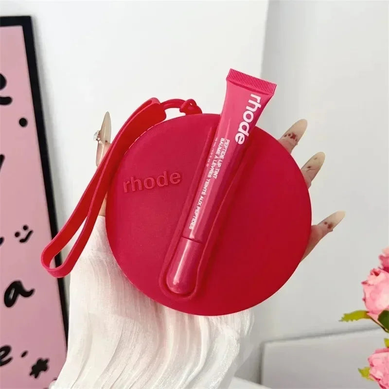 Rhod Lemontini Yellow Makeup Bag for Women Portable Travel Small Cosmetic Bags Zipper Toiletry Bag Pouch Lipsitck Storage Bags