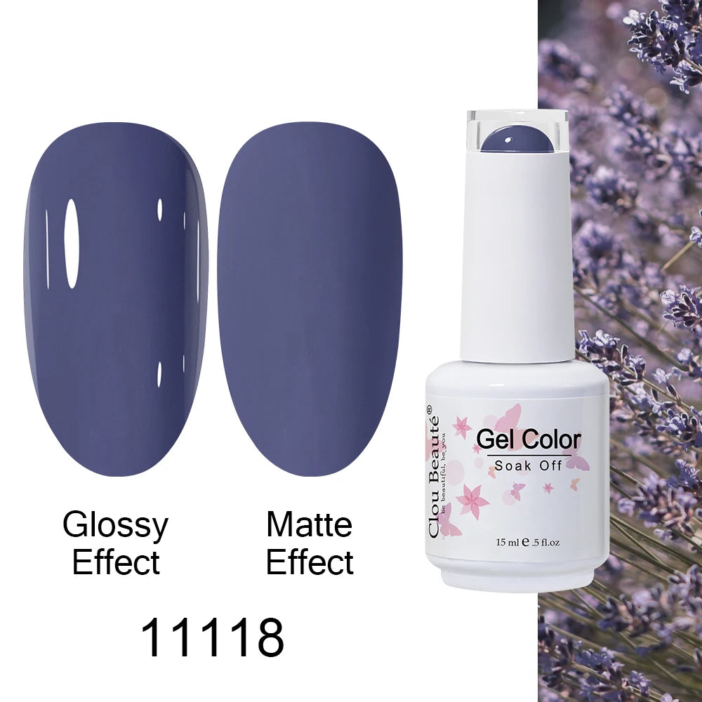 Clou Beaute 15ml Nail Gel Polish Warm Color Dark Red Brown Semi Permanent Nail Art Manicure Soak Off LED UV Varnishes Lacquer