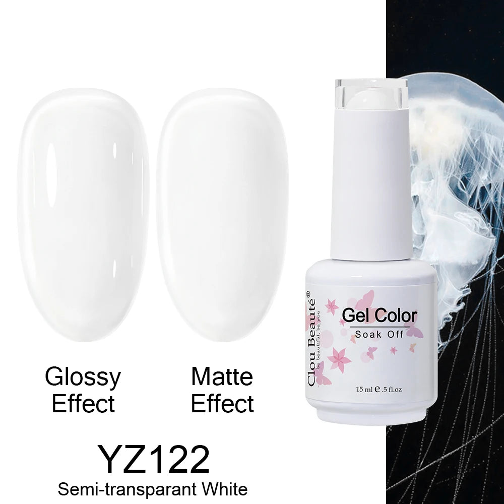 Clou Beaute 15ml Nail Gel Polish Warm Color Dark Red Brown Semi Permanent Nail Art Manicure Soak Off LED UV Varnishes Lacquer