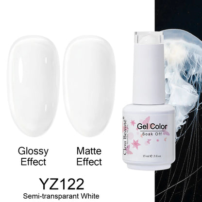 Clou Beaute 15ml Nail Gel Polish Warm Color Dark Red Brown Semi Permanent Nail Art Manicure Soak Off LED UV Varnishes Lacquer