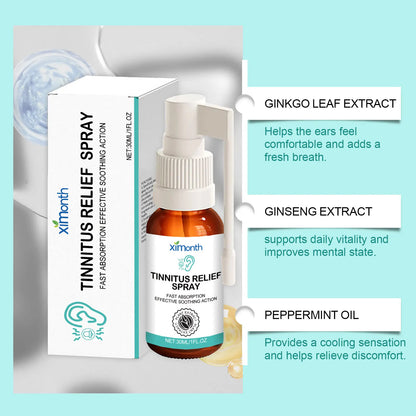 Tinnitus Relief Spray Improve Ear Ringing Discomfort Soothing Ear Itching Hearing Improvement Earwax Cleaner Anti Tinnitus Spray