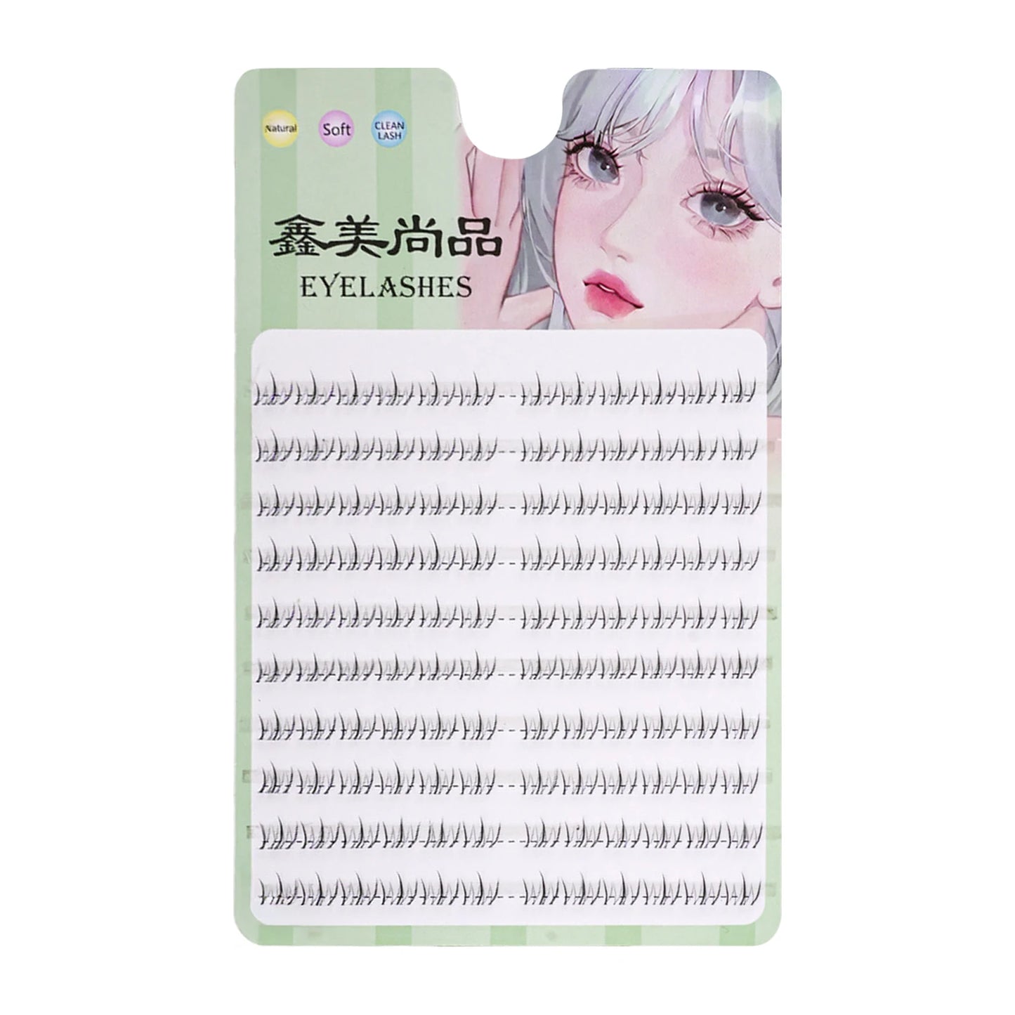 80pcs/set Segmented Lower Eyelashes False Eyelashes Makeup Tools Natural Fake Lower Lashes Women's Cosmetic Supplies