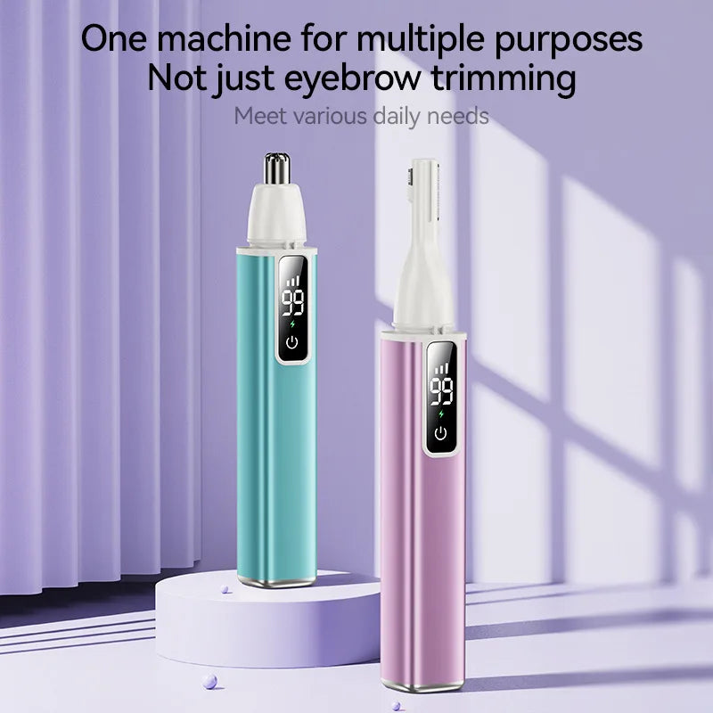 Electric Eyebrow Trimmer Type -c Charging Face Eyebrow Shaver Eye Brow Epilator Nose Hair Trimmer Security Painless Beauty
