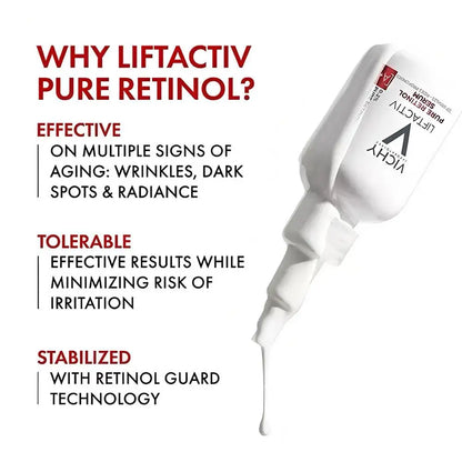 Vichy A+Retinol Essence 30ml 6% VC - Firms Shrinks Pores Tightens Skin Effectively Improves Darkness Long-Lasts Moisture Skin