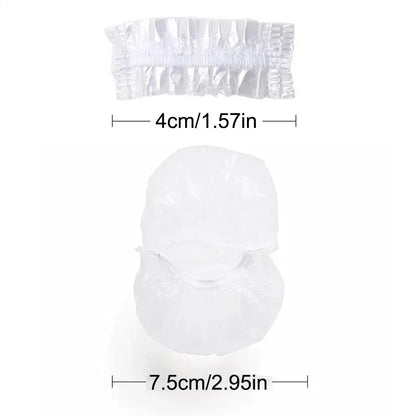100/200/300PCs Transparent Disposable Waterproof Ear Covers Elastic Earmuffs for Hair Dye Protective Shower Earmuffs for Salon