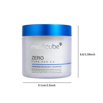 Medicube ZERO PORE PAD 2.0,Essence-Saturated,Pore Cleansing,Hydrating&Soothing,Oily/Combination Skin Care,K-Beauty,Korean Makeup