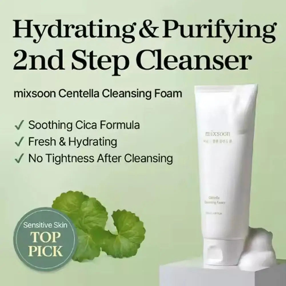 Korean Mixsoon Bean Cream Essence Sunscreen Centella Facial Cleaner Moisturizing Soothing Enhance Skin Elasticity Oil Control