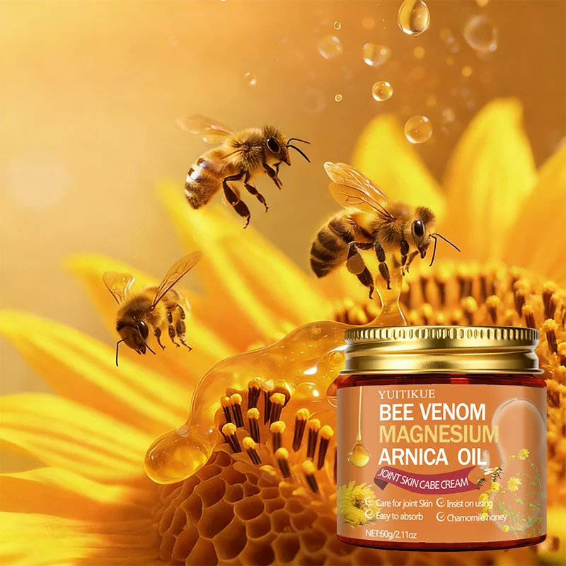 YUITIKUE Bee Venom Magnesium Arnica Oil Joint Cream - Easy Absorb Chamomile Honey Joint Skin Care Cream