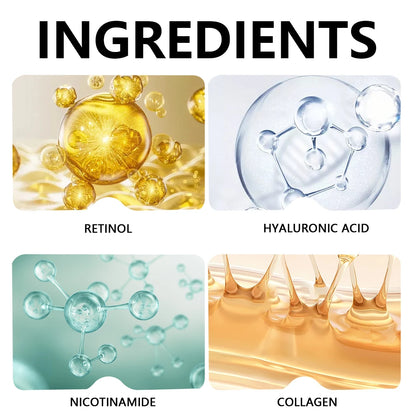 2PCS Hyaluronic Acid & Retinol Collagen Serum - Hydrating Face Care for All Skin Types - Daily Moisturizing Solution